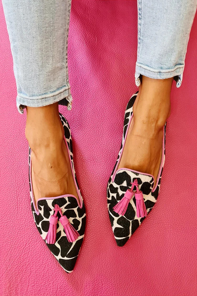 POINTED LOAFER WITH TASSELS