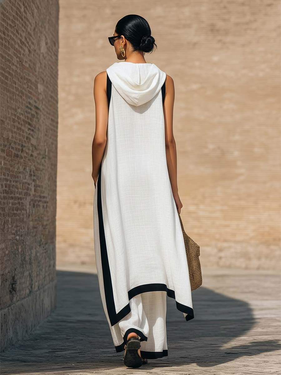 Maranta - Asymmetric Tunic & Wide Leg Trousers Set