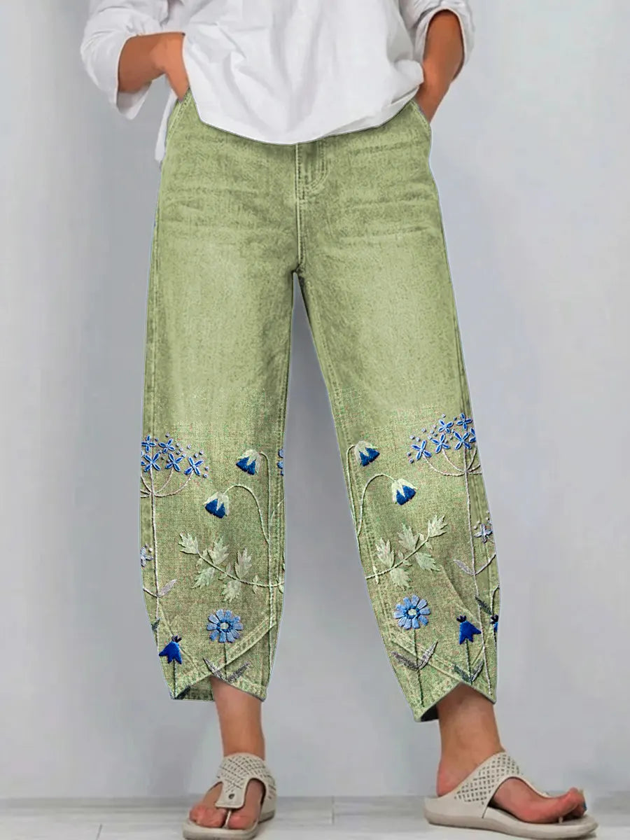 Giada - Printed Relaxed Fit Jeans