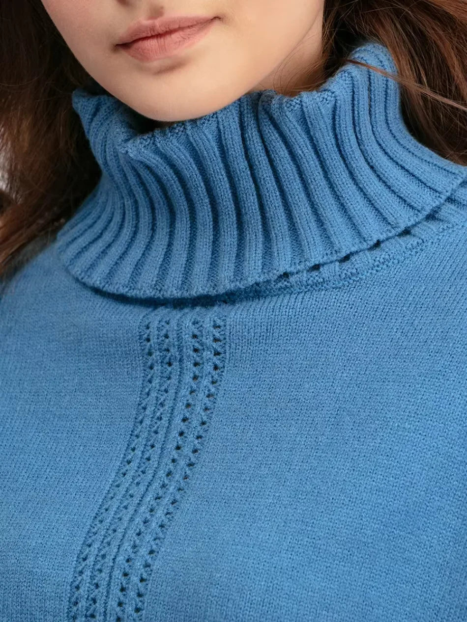 Scarlett | Chic High-Neck Knit Sweater & Loose Pants Set