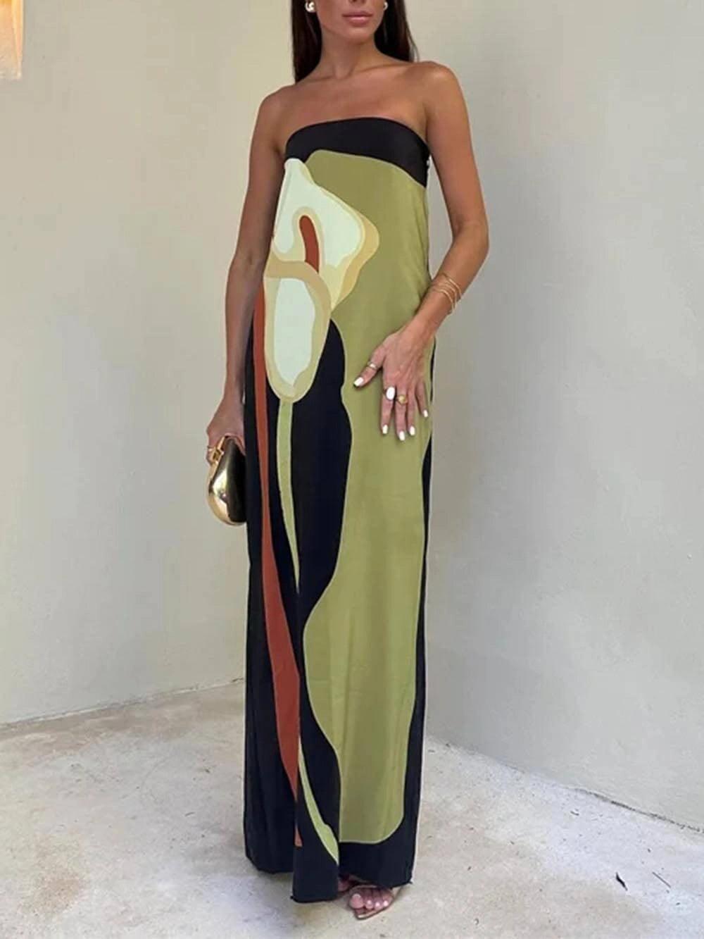 Eliana™ | Chic Strapless Maxi Dress