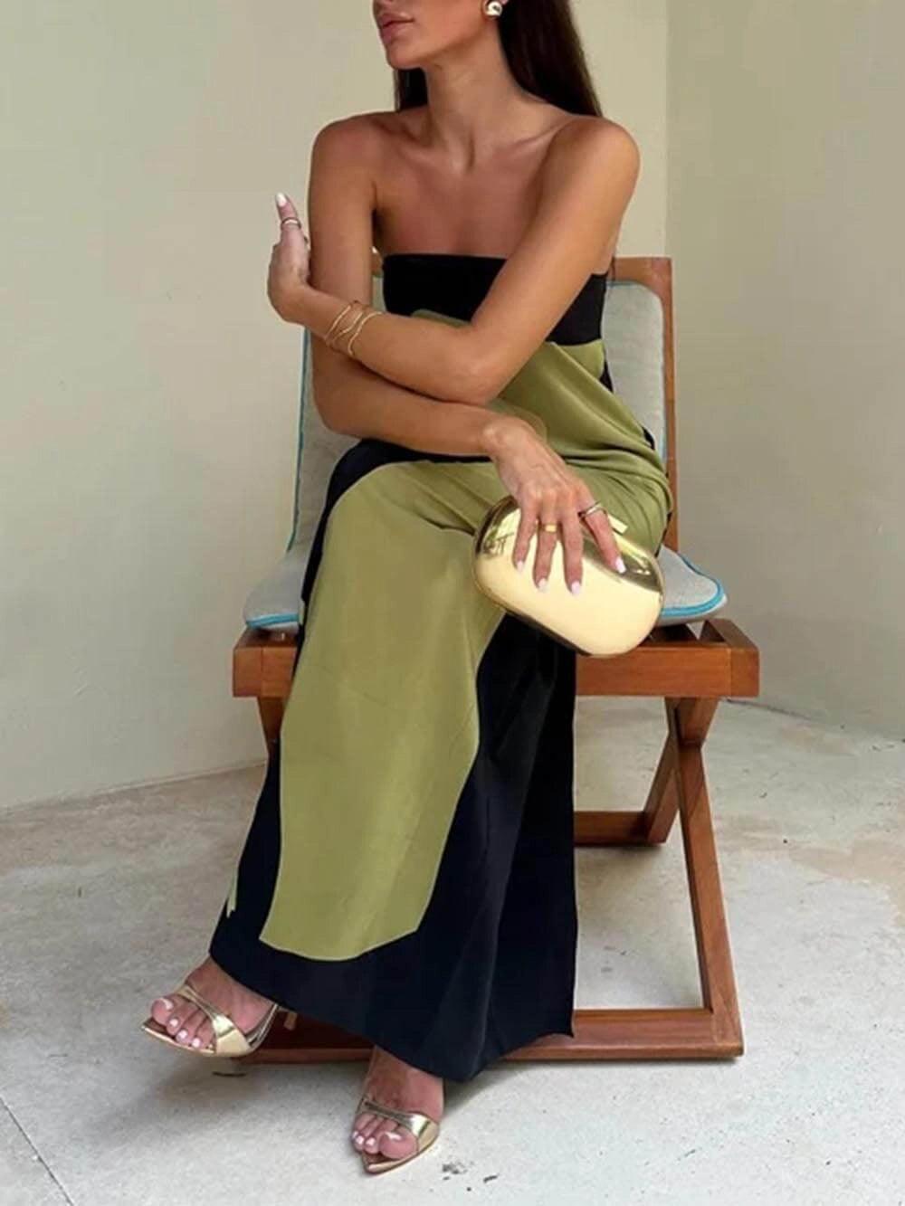 Eliana™ | Chic Strapless Maxi Dress