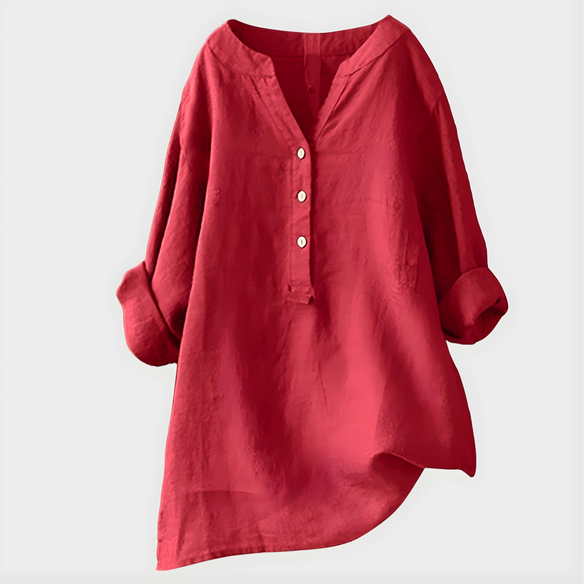 Fenella - Button Front Tunic Blouse