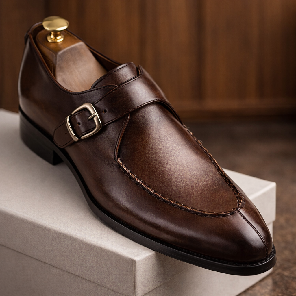 Isaias - Polished Buckled Dress Shoes