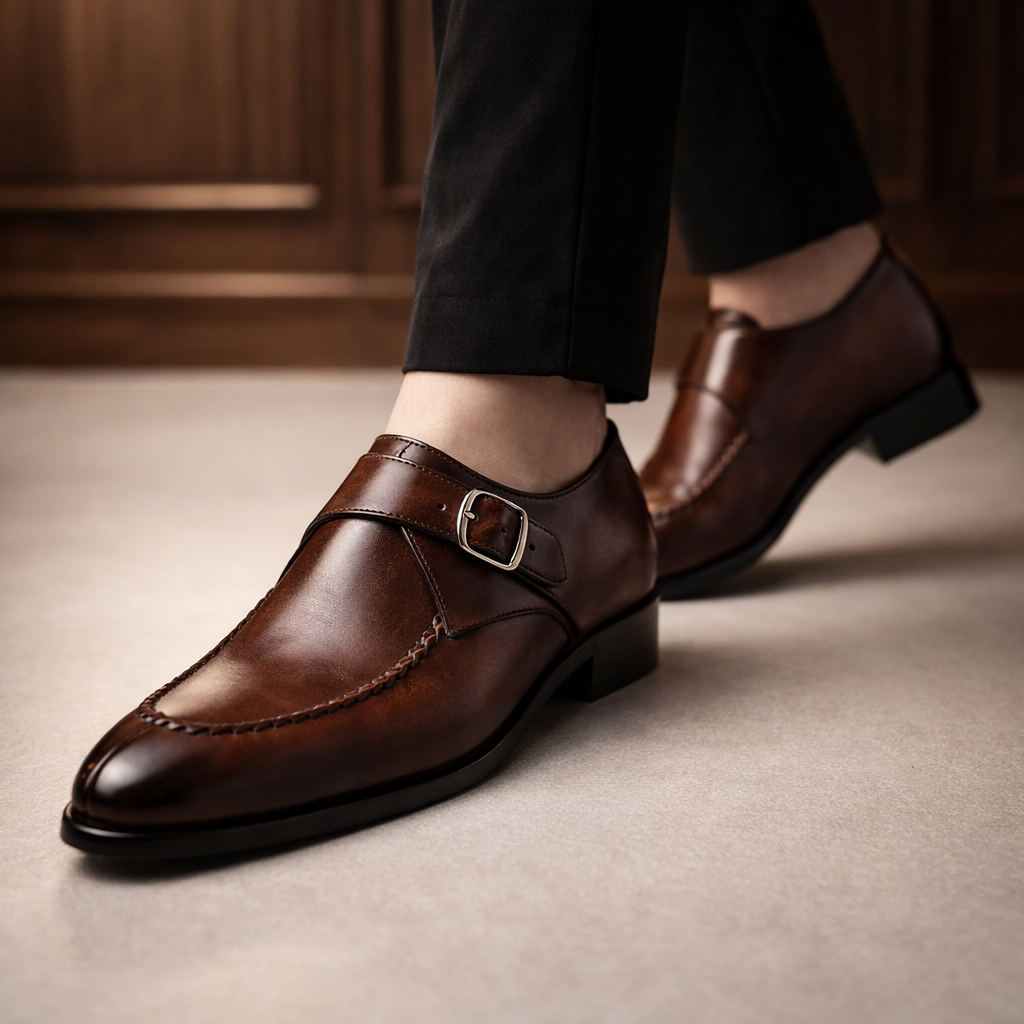 Isaias - Polished Buckled Dress Shoes
