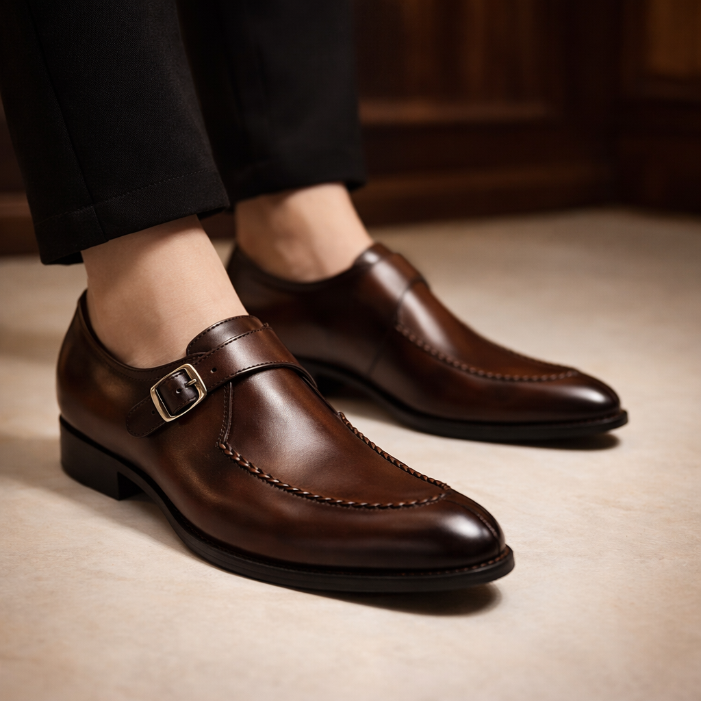 Isaias - Polished Buckled Dress Shoes