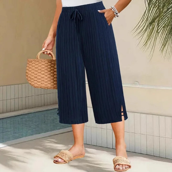 Bexara - Pleated Wide Leg Culottes