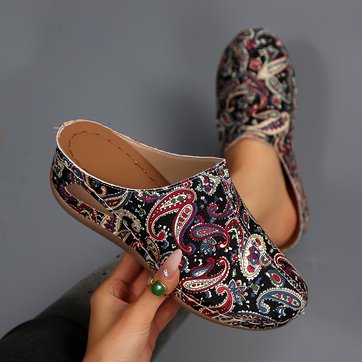Liora | Comfortable Patchwork Slip-On Shoes