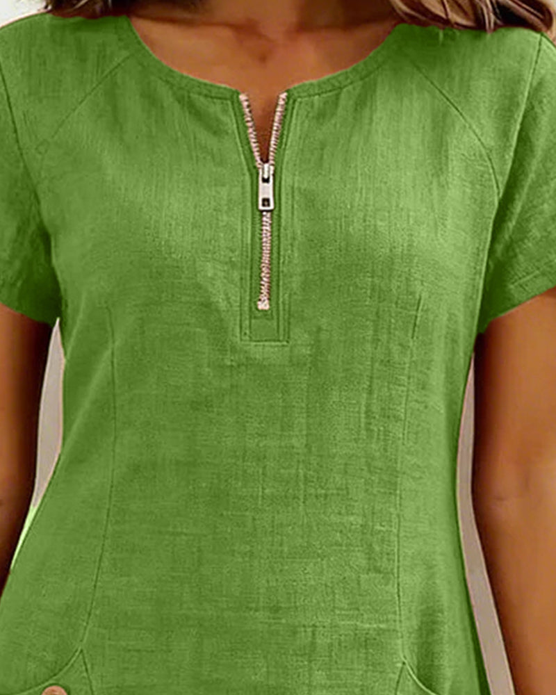 Ravelle - Soft-Touch Linen A-Line Dress