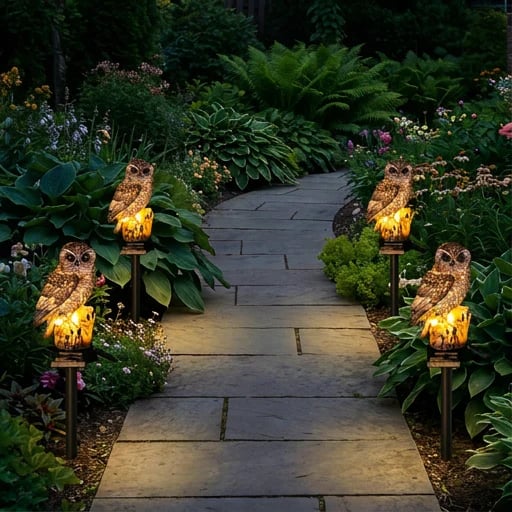Amora - Owl Decorative Garden Lamp