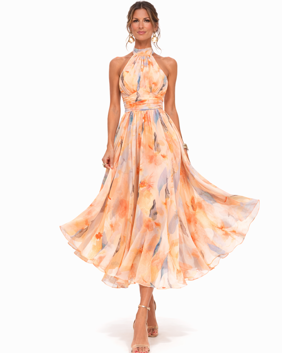 Lucille - Lightweight Halter Maxi Dress