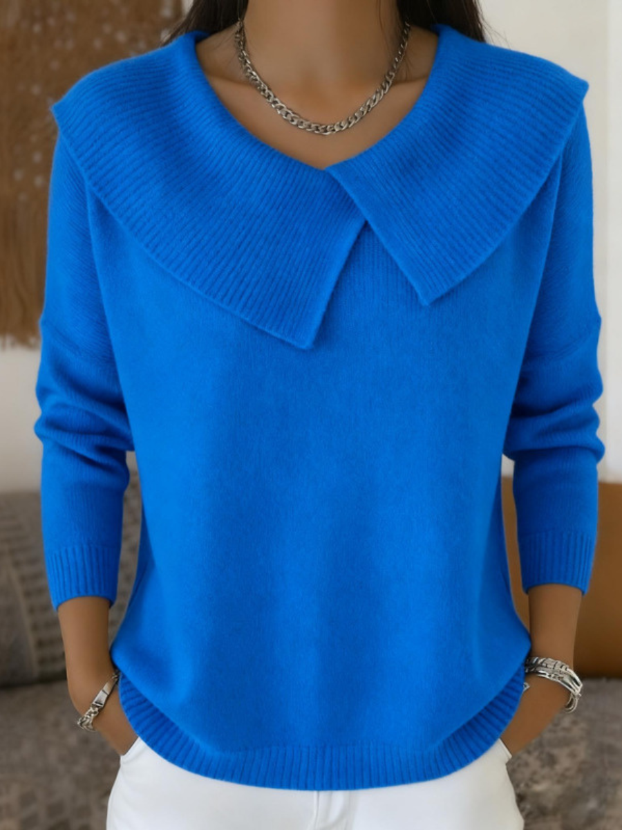 Maeve – Warm Knit Jumper with Soft Collar