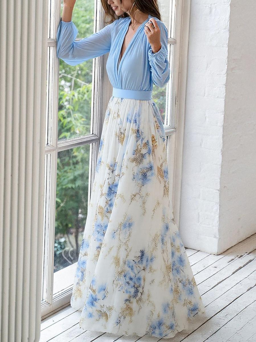 Haislin - Flowy Floral Maxi Dress