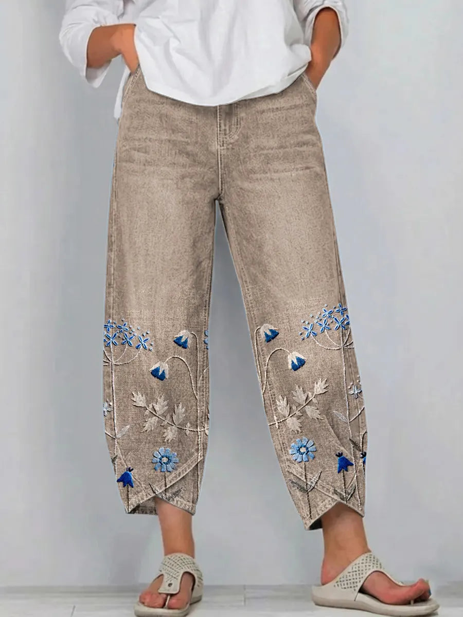 Giada - Printed Relaxed Fit Jeans