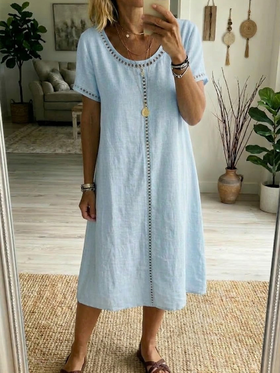 Josslyn - Short Sleeve Midi Dress