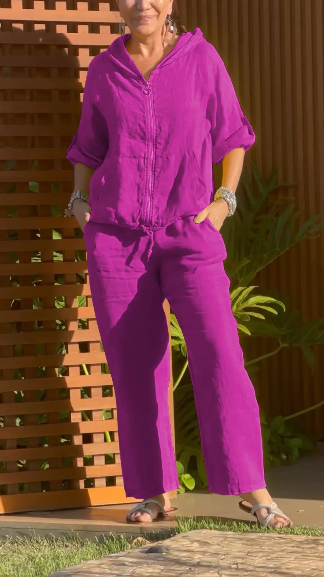Florina - Zip Hoodie & Trousers Set