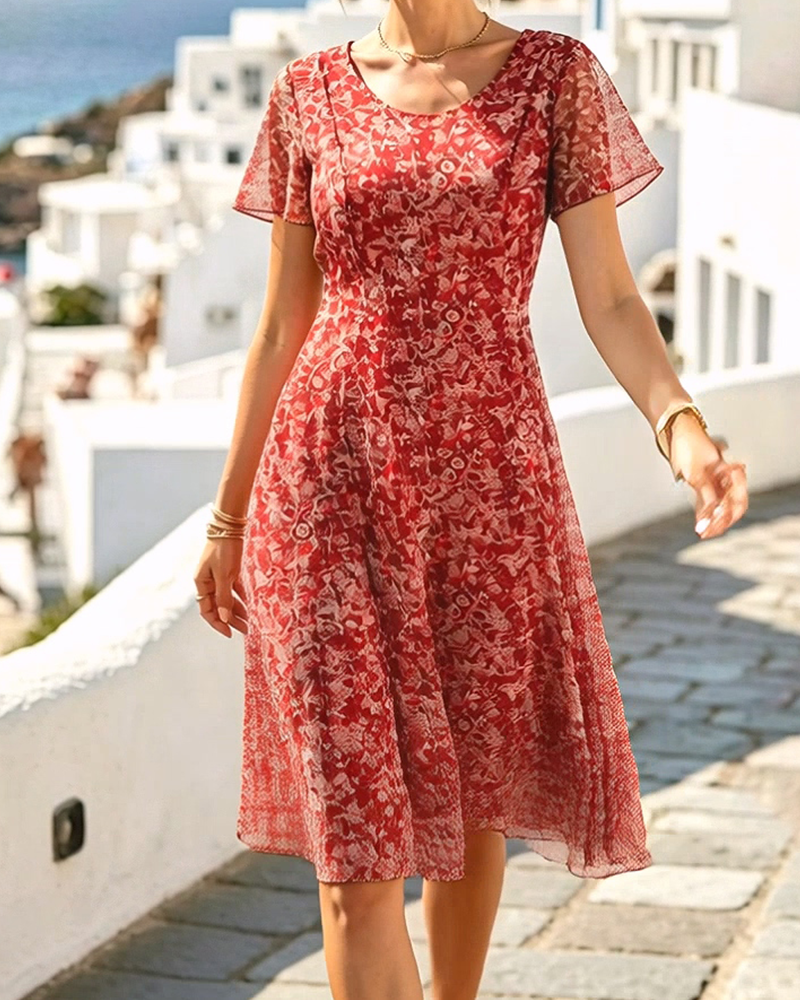 Kynara - Printed Knee Length Dress