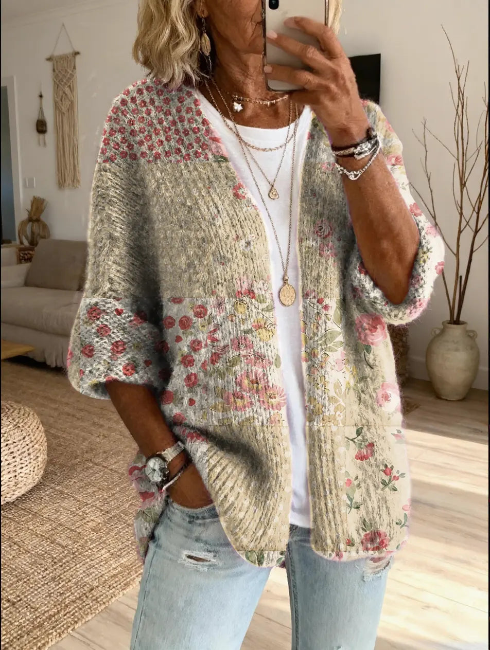 Xamira - Printed Open Front Cardigan