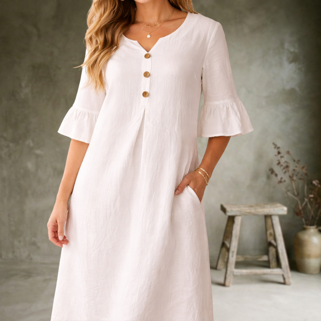 Sorella - Soft-Touch Ruffle-Sleeve Dress