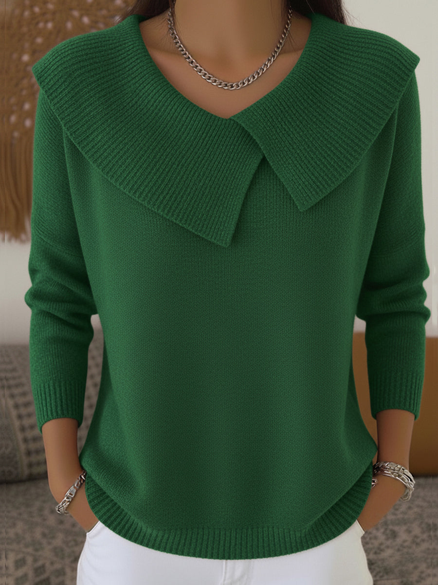 Maeve – Warm Knit Jumper with Soft Collar