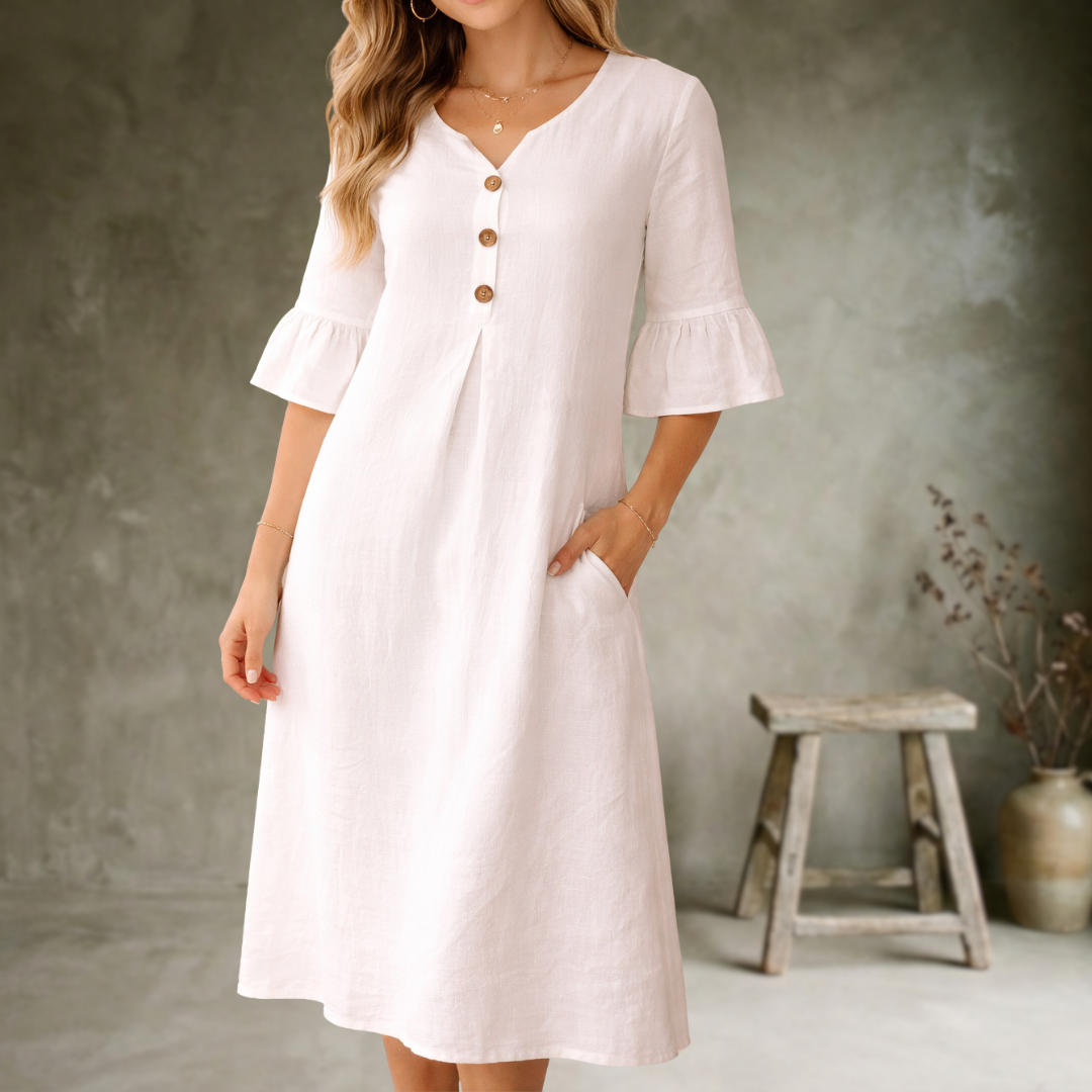 Sorella - Soft-Touch Ruffle-Sleeve Dress
