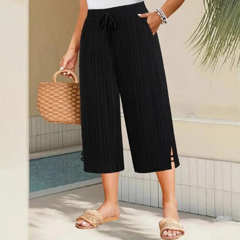 Bexara - Pleated Wide Leg Culottes