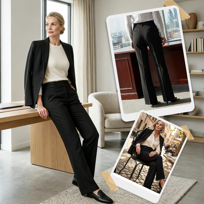 Nylah - Tailored Flared Suit Trousers