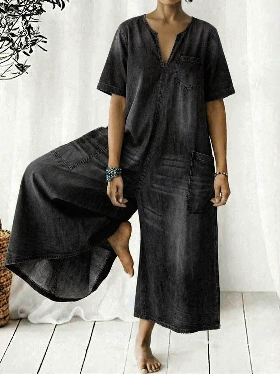 Women's Cozy And Casual Cotton Jumpsuit