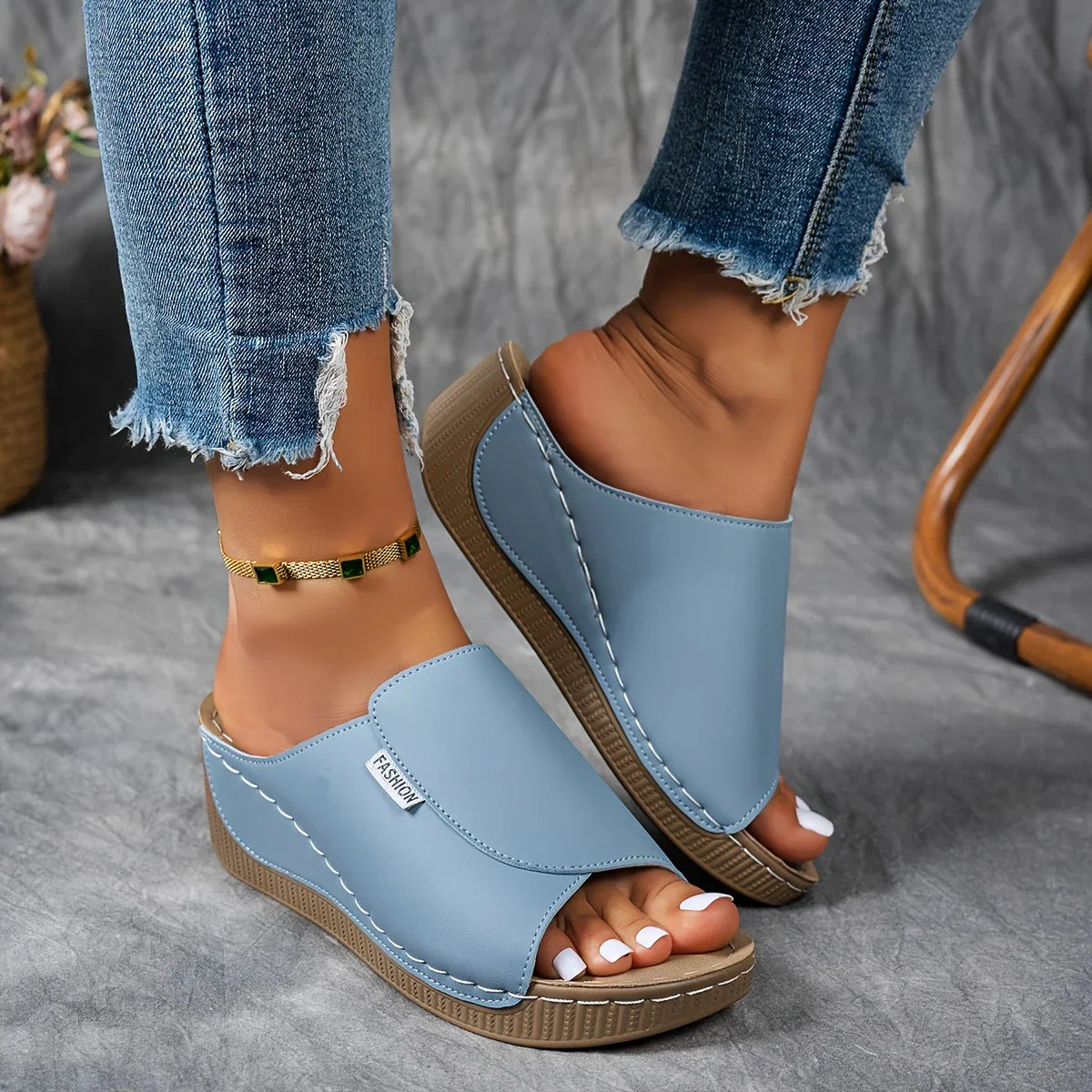 Verena - Platform Slip-On Sandals