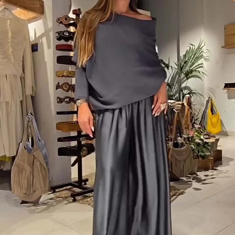 Chic Off the Shoulder Two-Piece Co-Ord Set