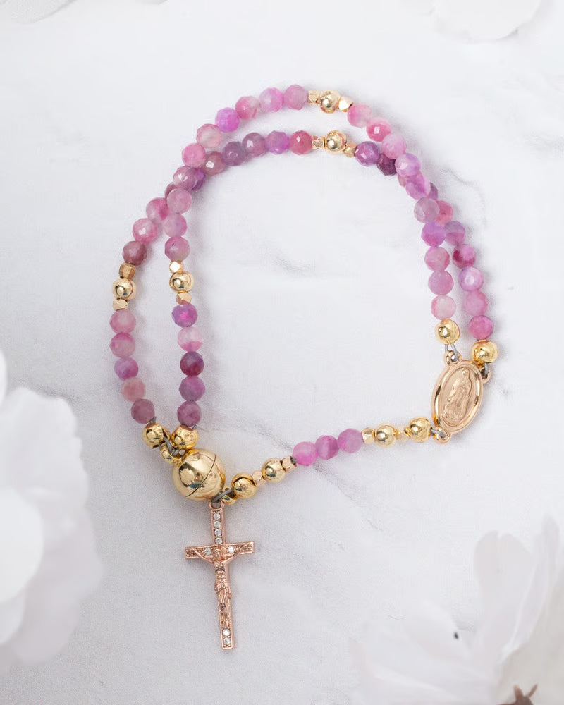 Farah - Beaded Cross Bracelet