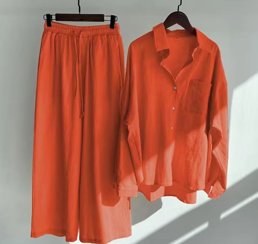 Kairi - Oversized Blouse and Palazzo Trousers Set