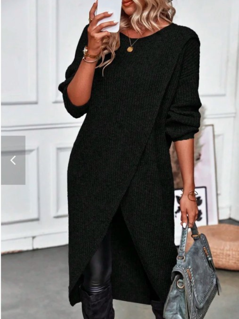 ARIA WRAP KNIT DRESS