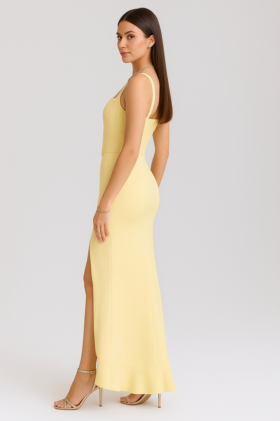 Bridgett | Ruffled Satin Corset Dress
