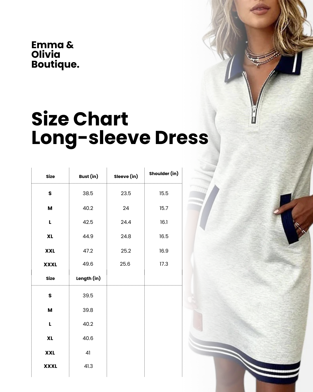 Chic Long Sleeve Cotton Dress