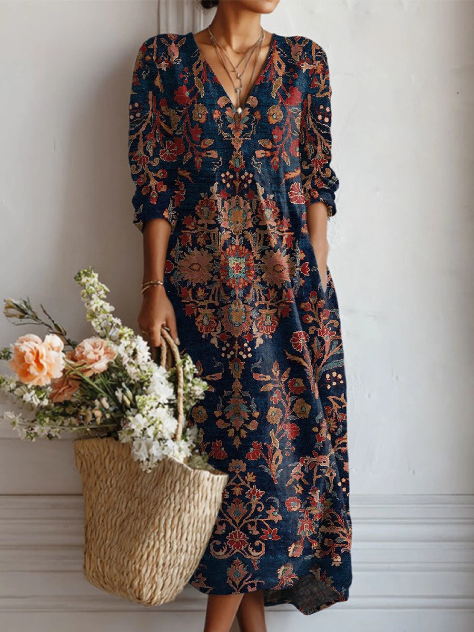 Amanda™ | Pocket Midi Dress