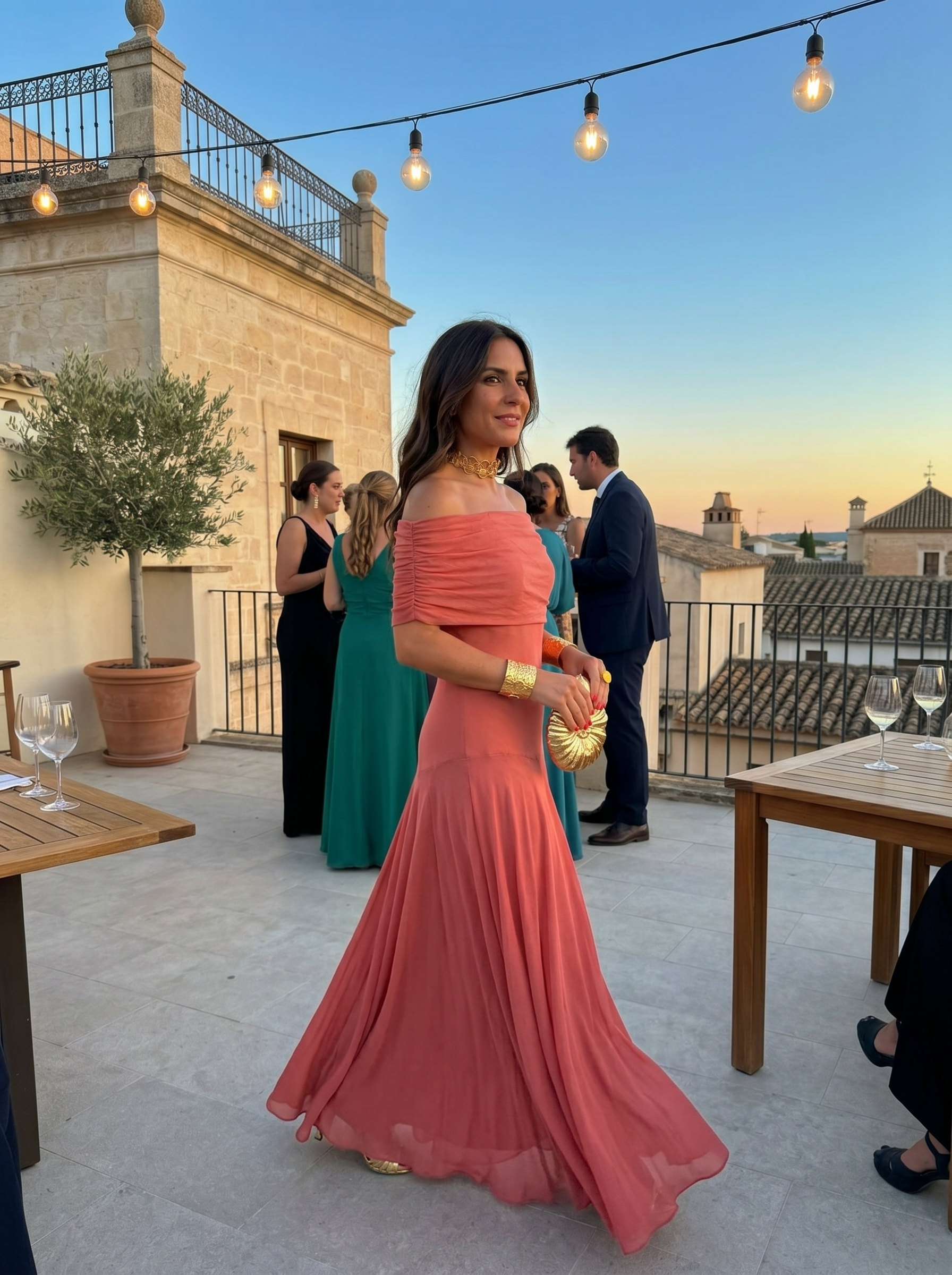 Kaida - Draped Off-Shoulder Dress