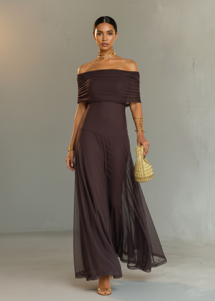 Briallen - Soft-Touch Off-Shoulder Dress