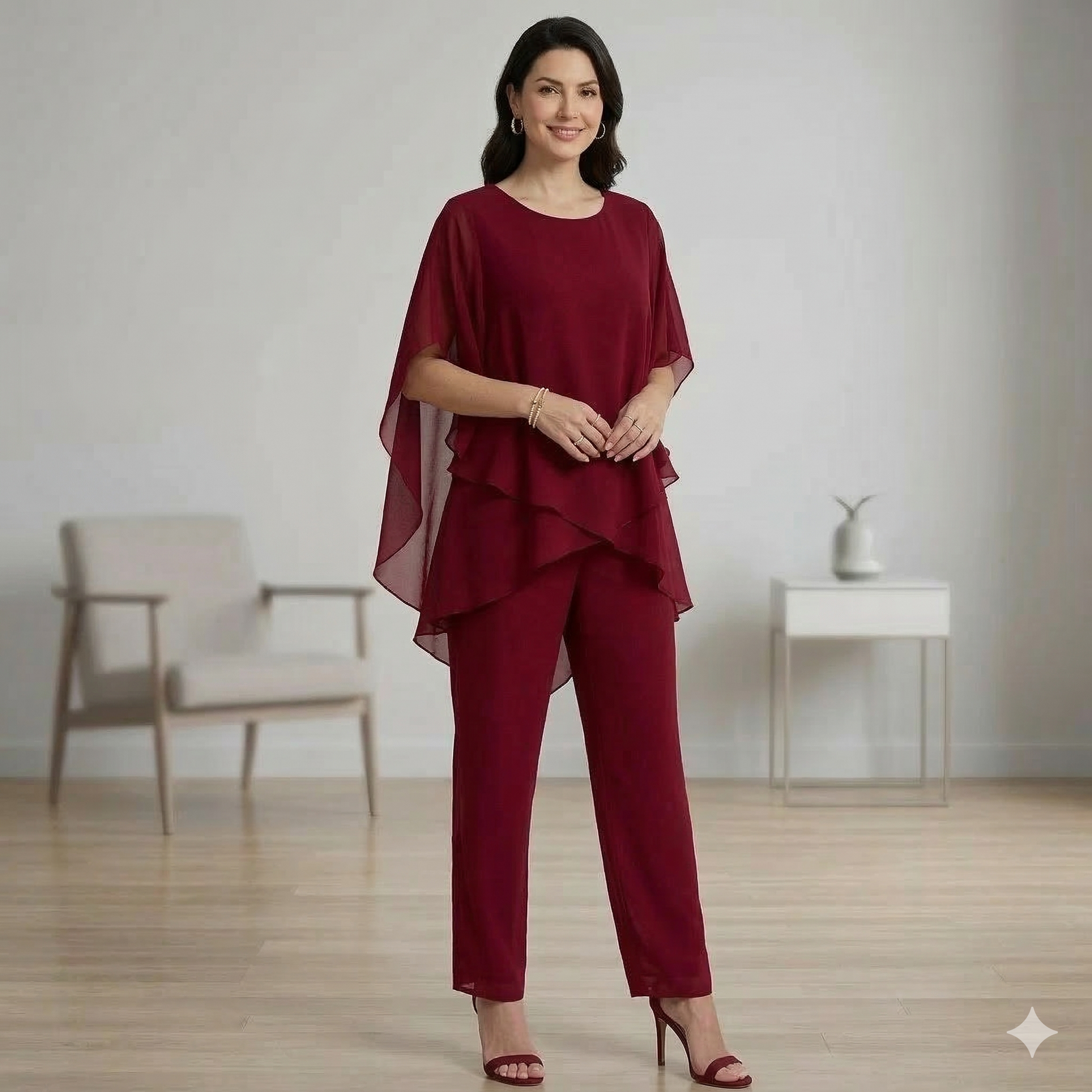 Jessenia - Layered Tunic and Trousers Set