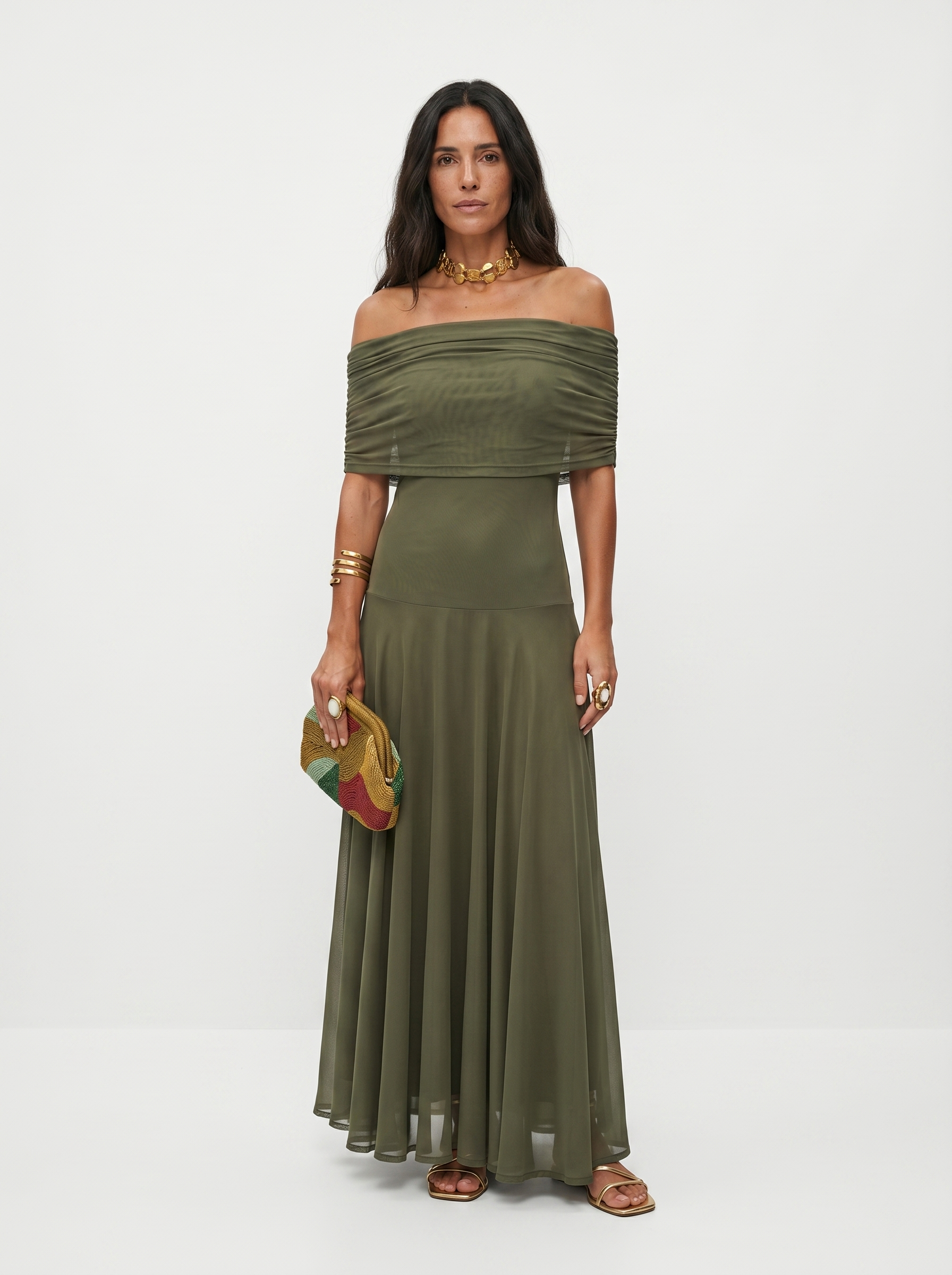 Kaida - Draped Off-Shoulder Dress