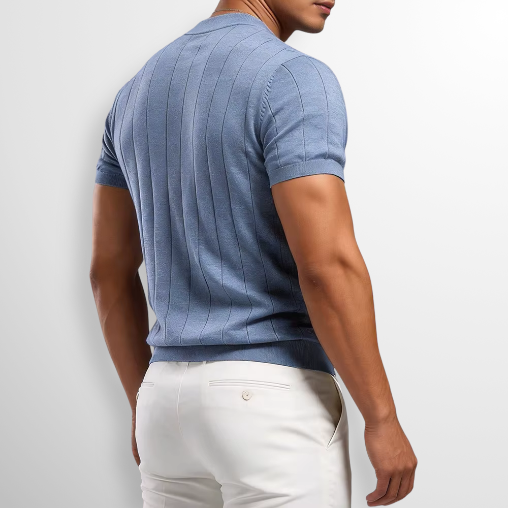 Flavian - Textured Short Sleeve T-Shirt