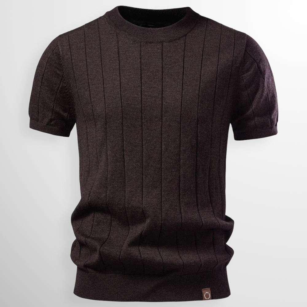 Flavian - Textured Short Sleeve T-Shirt