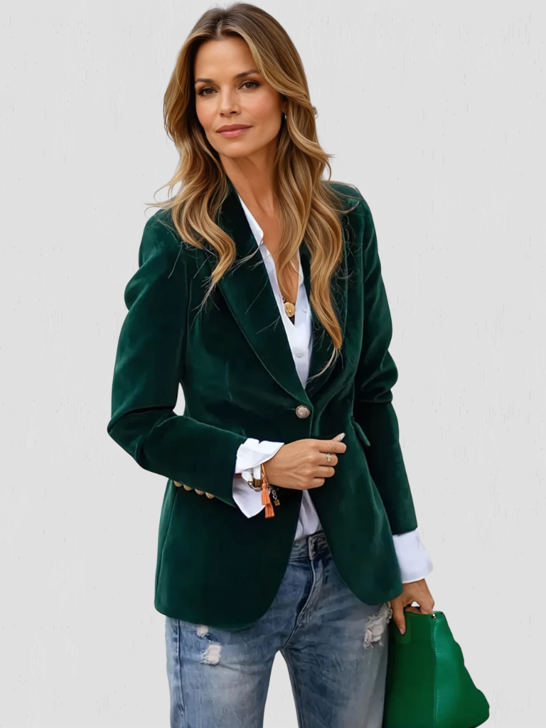 LUNA SLIM FIT VELVET BLAZER