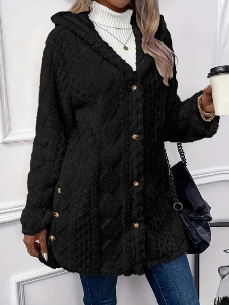 LAURA HOODED CARDIGAN JACKET