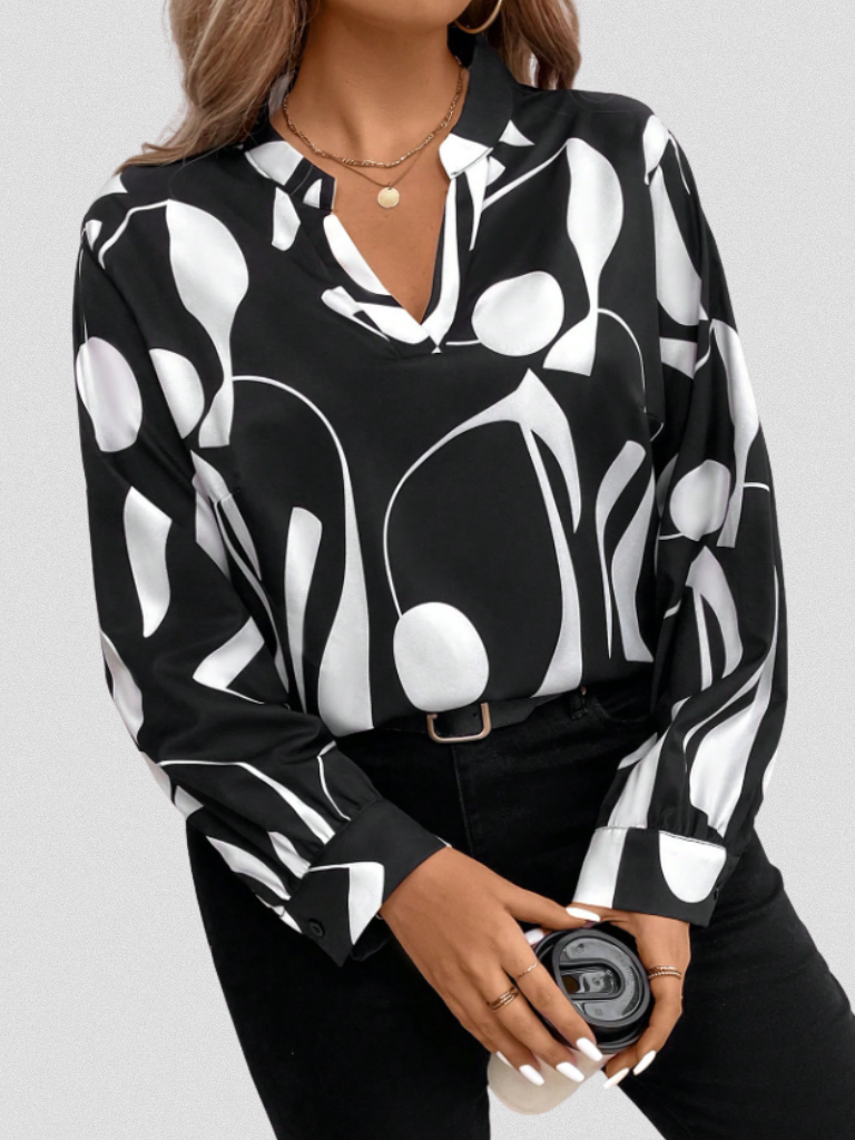 LYRA SATIN LOOK BLOUSE
