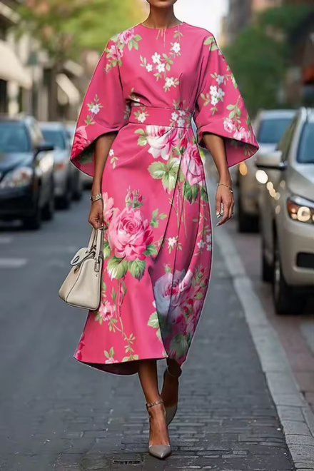 Moxlan | Elegant Floral Dress