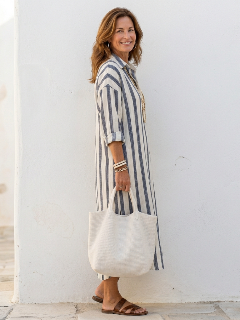Raelynn™ | Relaxed Striped Shirt Dress