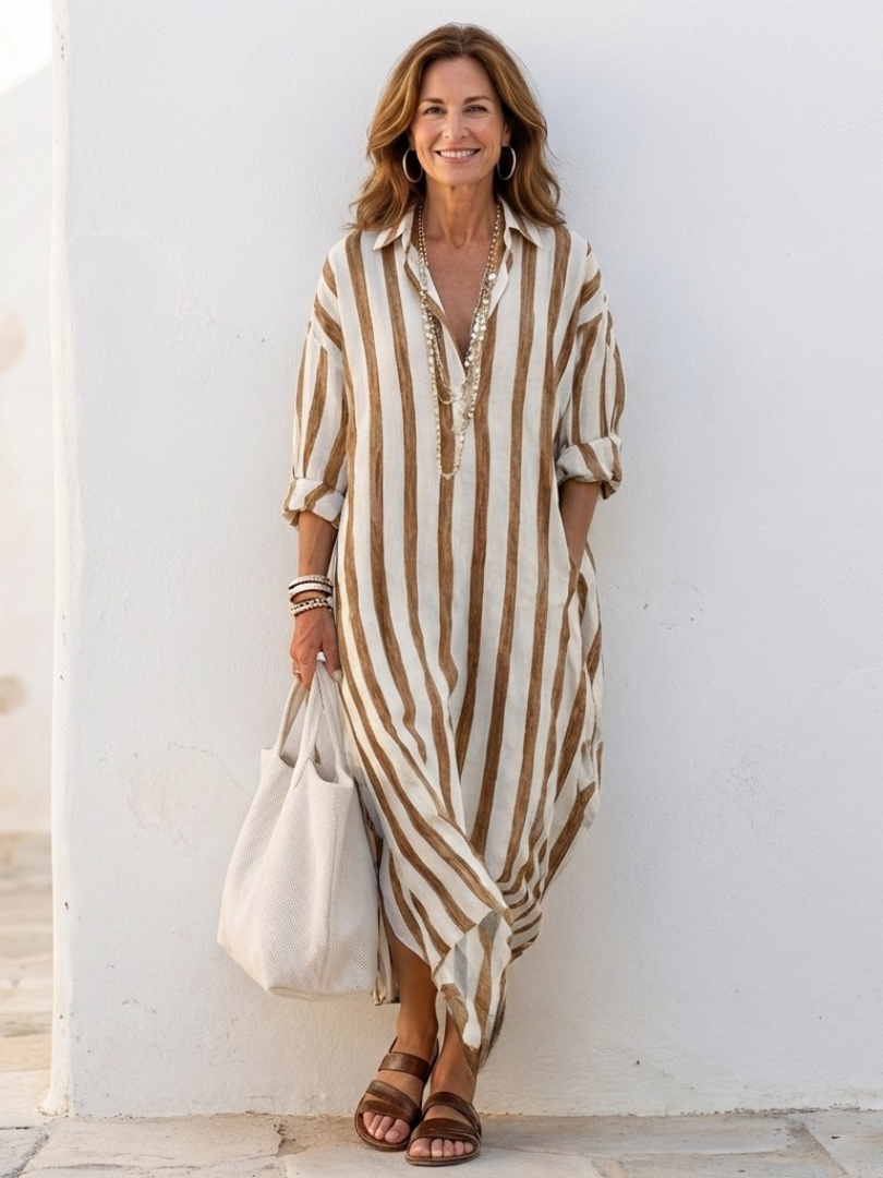 Raelynn™ | Relaxed Striped Shirt Dress