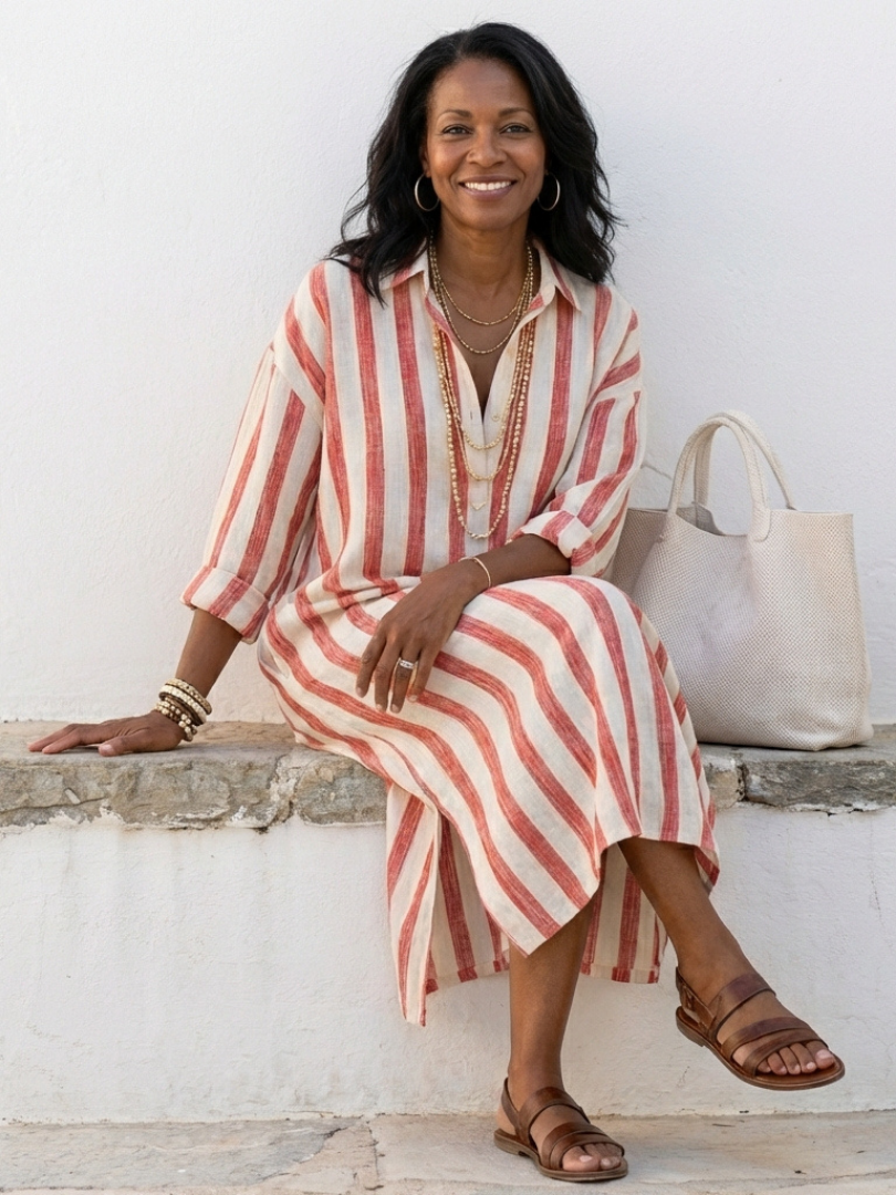 Raelynn™ | Relaxed Striped Shirt Dress
