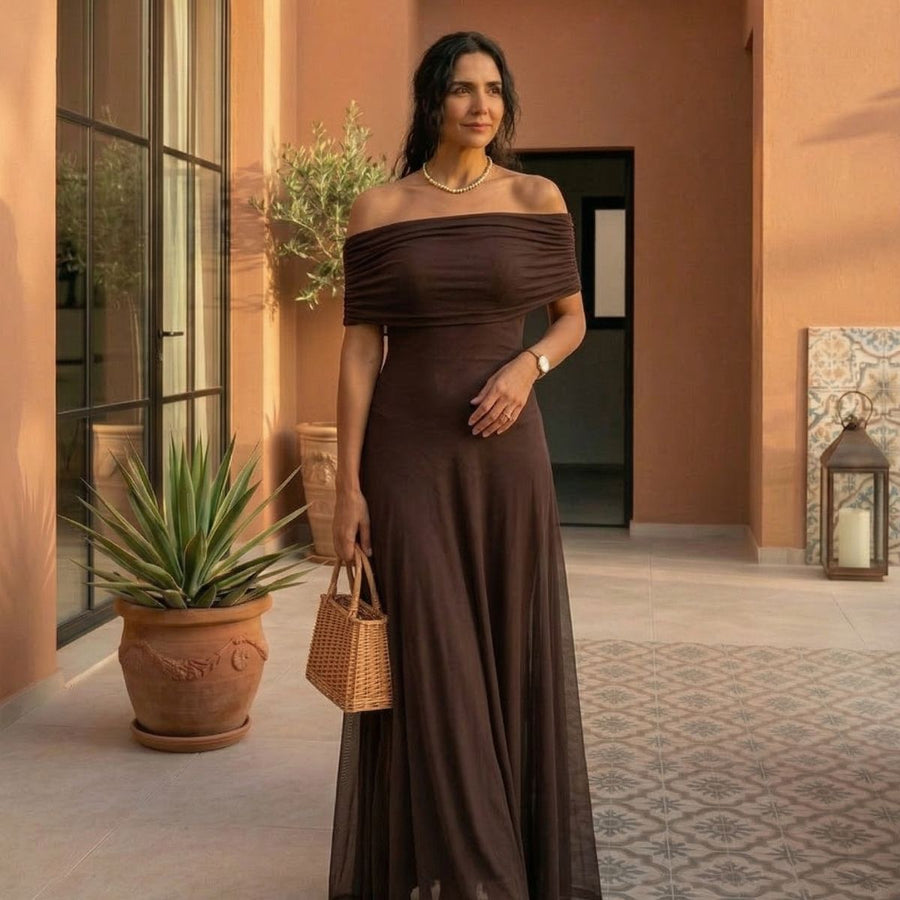 Briallen - Soft-Touch Off-Shoulder Dress